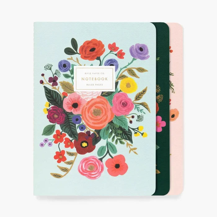 Assorted Set of 3 Garden Party Notebooks