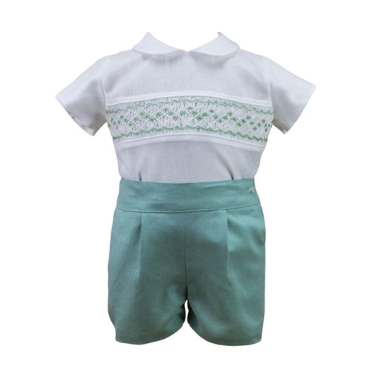 Aurora Boys Green/White 2-piece Set
