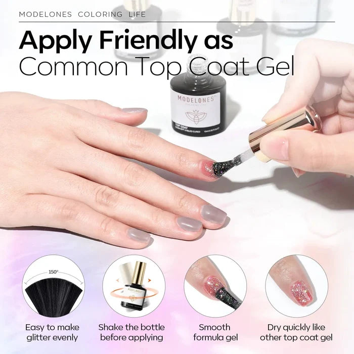 Free Aurora Chameleon Top Coat Gel 10ml Gift MODELONES #