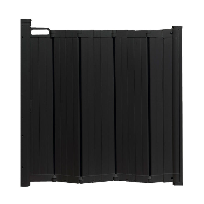 Black folding safety gate from BabyDan Guard Me Gate Black, perfect retractable baby gate