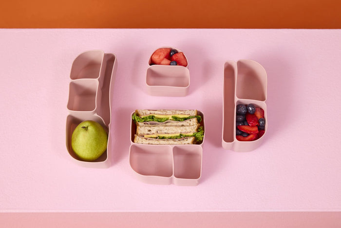 b.box Mini Lunchbox Silicone Bento Tray Insert - Berry