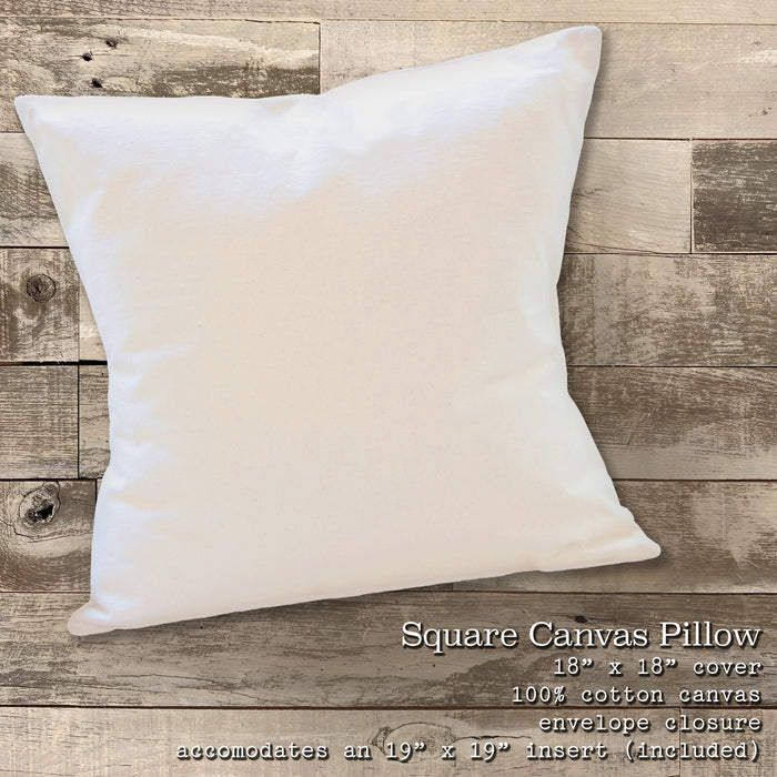 Beach House Coordinates - Custom Square Canvas Pillow