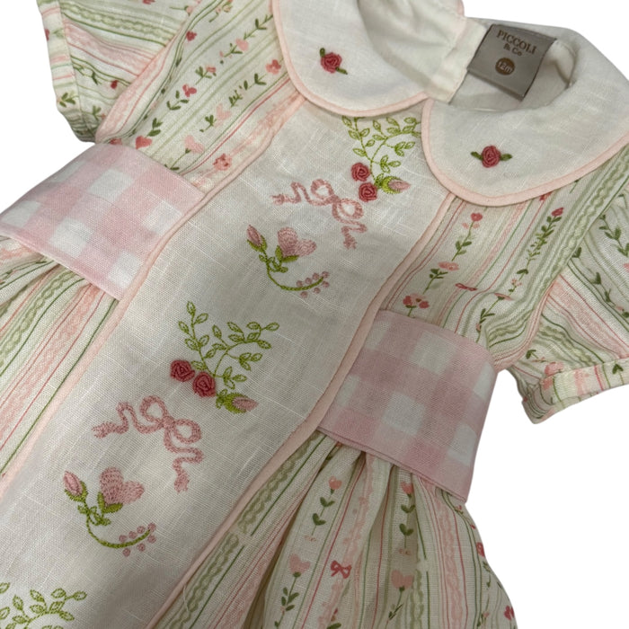 Bernadette Vertical Garden Embroidered Romper