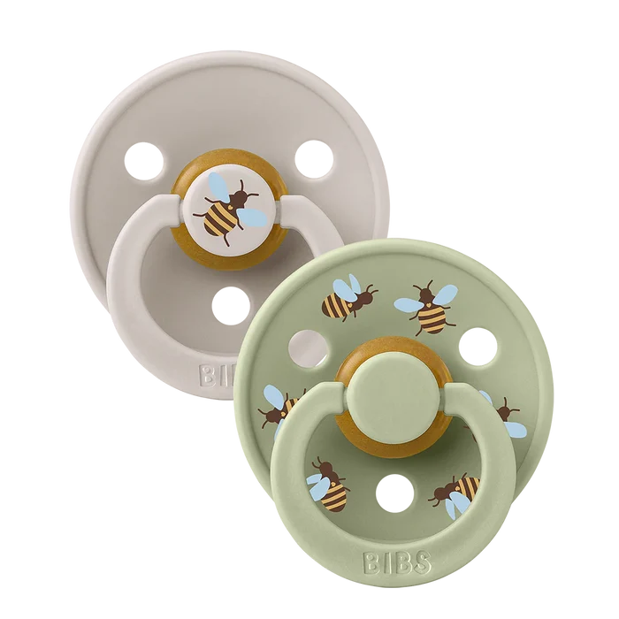 BIBS STUDIO Colour Dummies 2 Pack Bumblebee - Mushroom/Sage