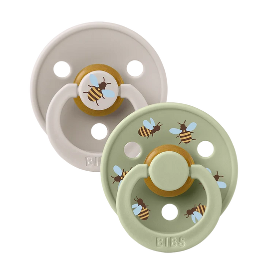 BIBS STUDIO Colour Dummies 2 Pack Bumblebee - Mushroom/Sage