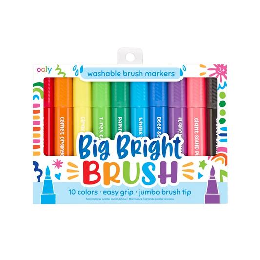 Big Bright Jumbo Brush Markers - Set of 10