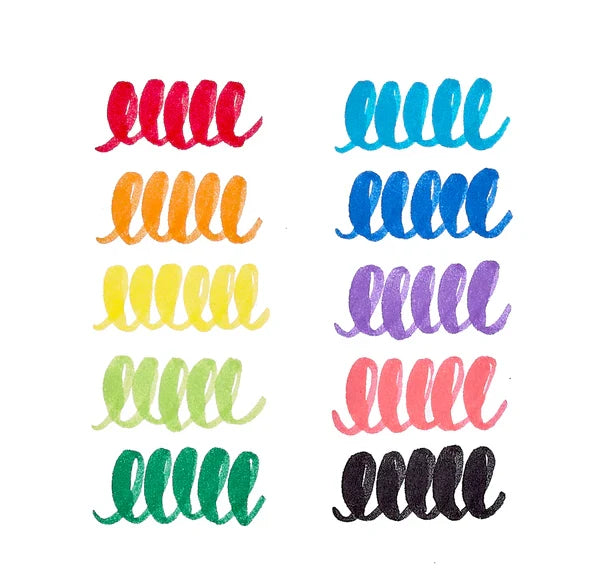 Big Bright Jumbo Brush Markers - Set of 10