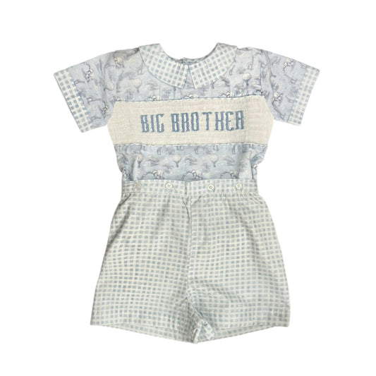 Big Brother Safari Toile Handsmocked 2-Pc