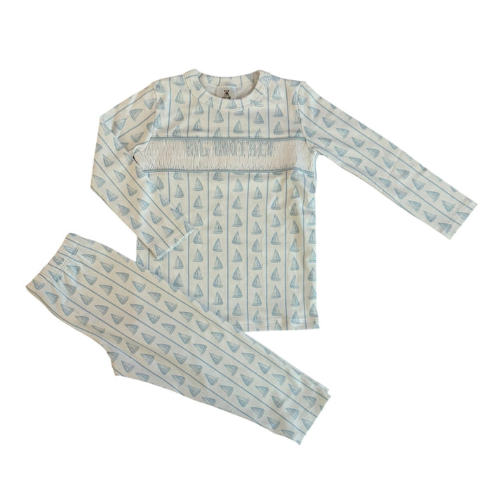 Big Brother Sailboats Pima Cotton 2-Pc Set