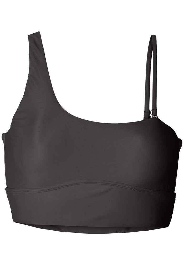 Rethinkit Bikini Top One Shoulder Bay Swimwear 0022 almost black