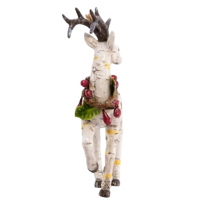 birch berries deer ornaments set of 2