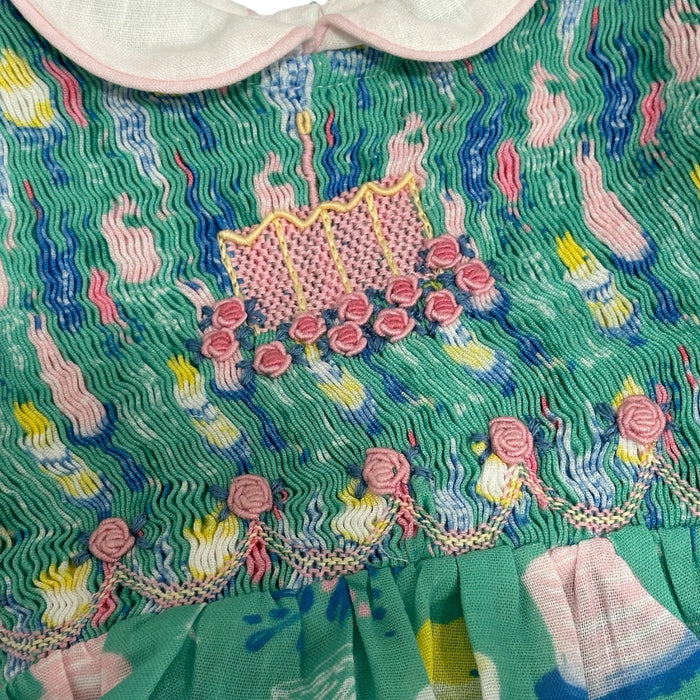 Birthday Green Chicken/Hen Italian Cake Romper