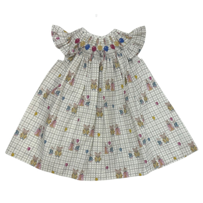 Birthday Mouse Handsmocked Dress