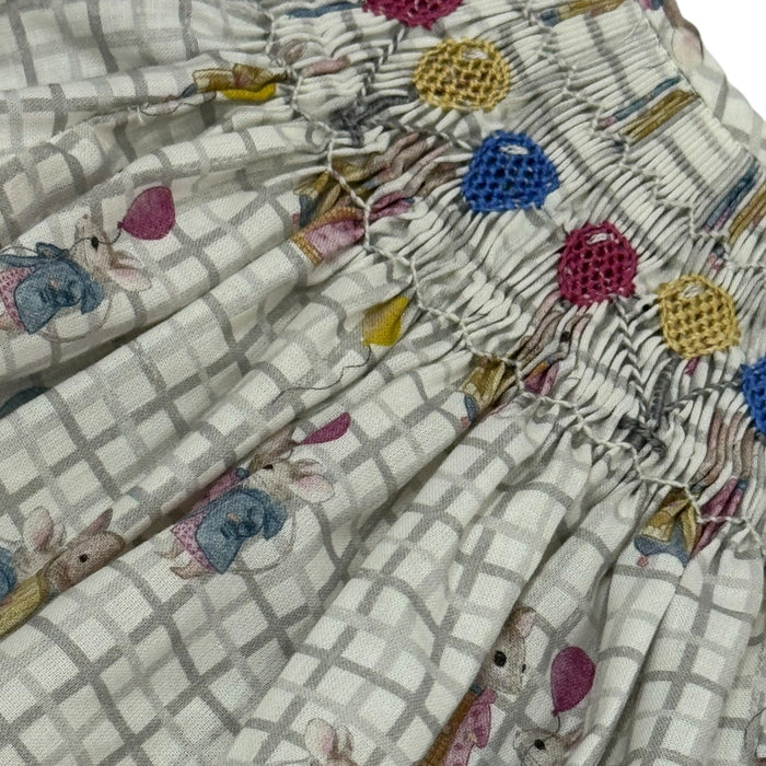 Birthday Mouse Handsmocked Long Sleeve Dress