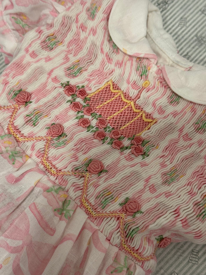 Birthday Pink Cake and Bows Romper