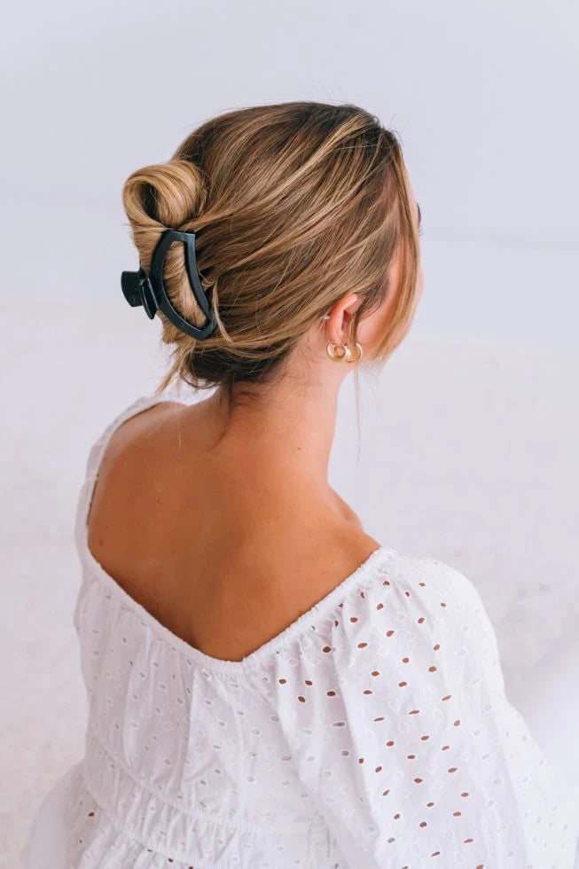 Black Hair Clip- Medium