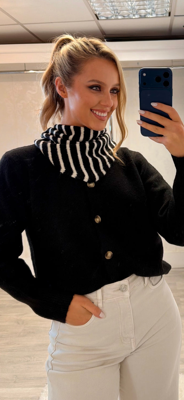 Black Stripe Knit