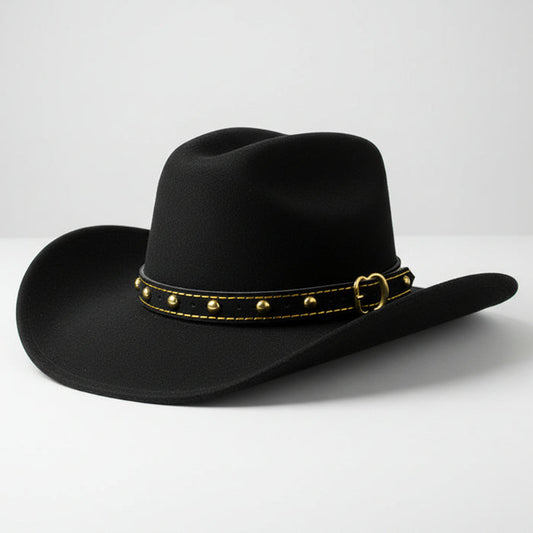 black studded hatbands gold or silver