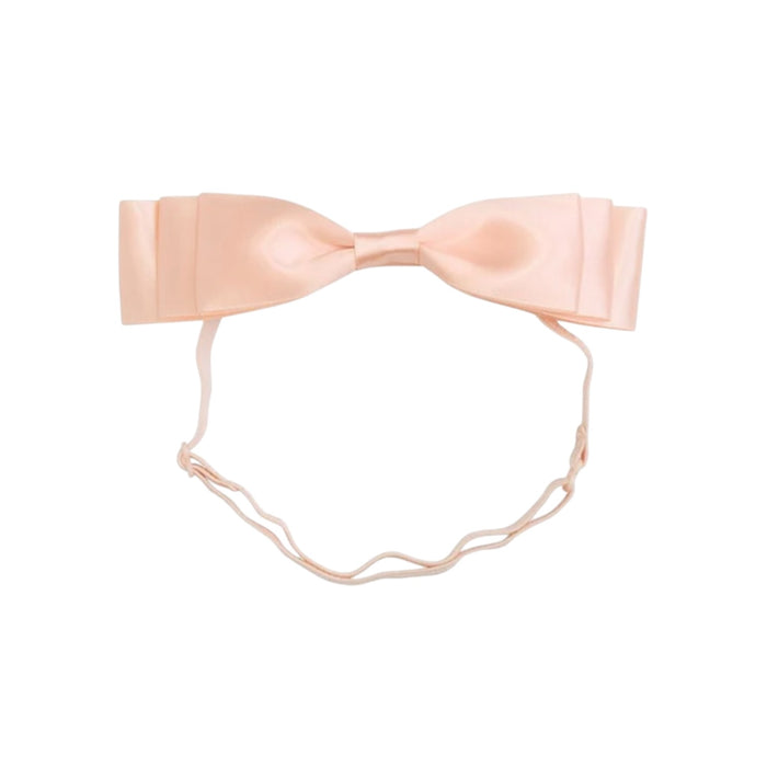 Blair Bow Peach Satin Headband Wrap