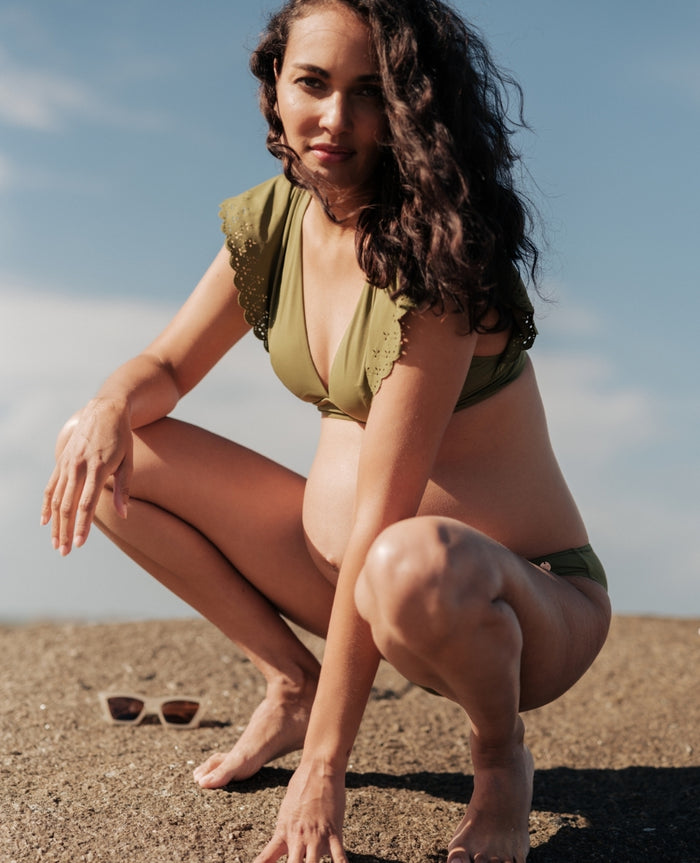 Bloom padded maternity bikini - Kiwi