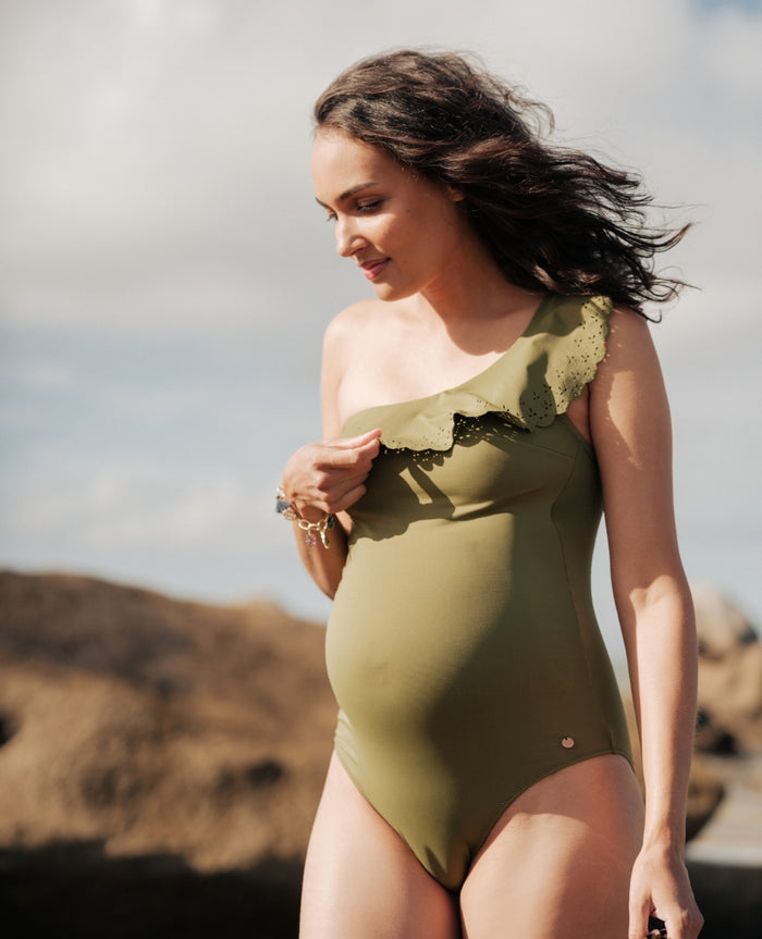 Bloom padded one-piece maternity swimsuit - Kiwi