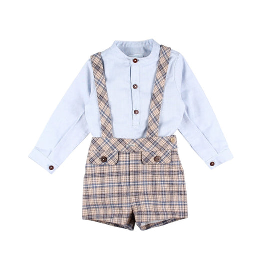 Blue Bears 2-Piece Boy Romper Set