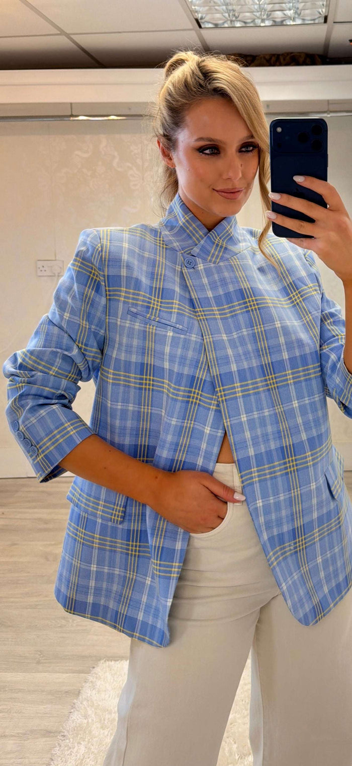Blue Check Blazer