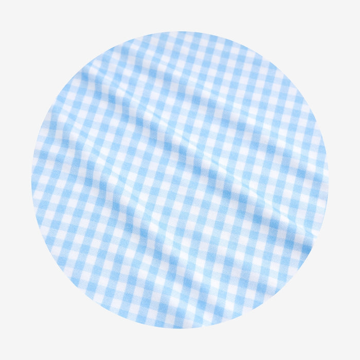 Blue Gingham Double Bow Duffle Bag
