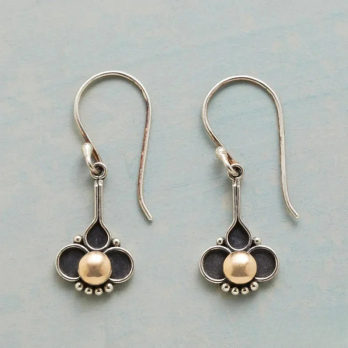 Bohemian Clover Pearl Earrings