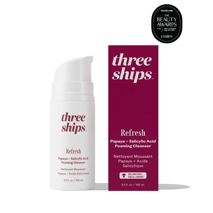 Three Ships Refresh papaya and salicylic acid foaming cleanser