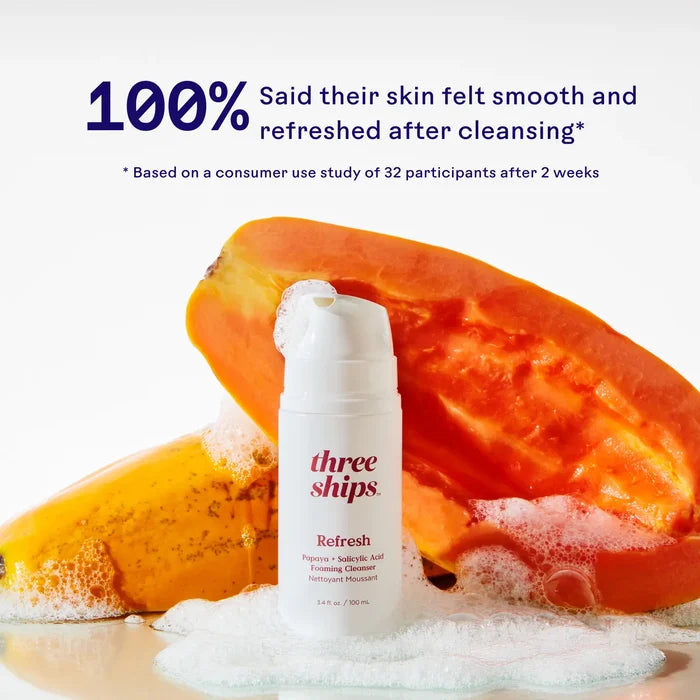 Three Ships papaya foaming face cleanser
