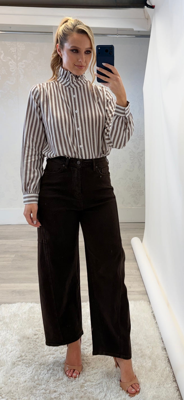 Brown Stripe Shirt