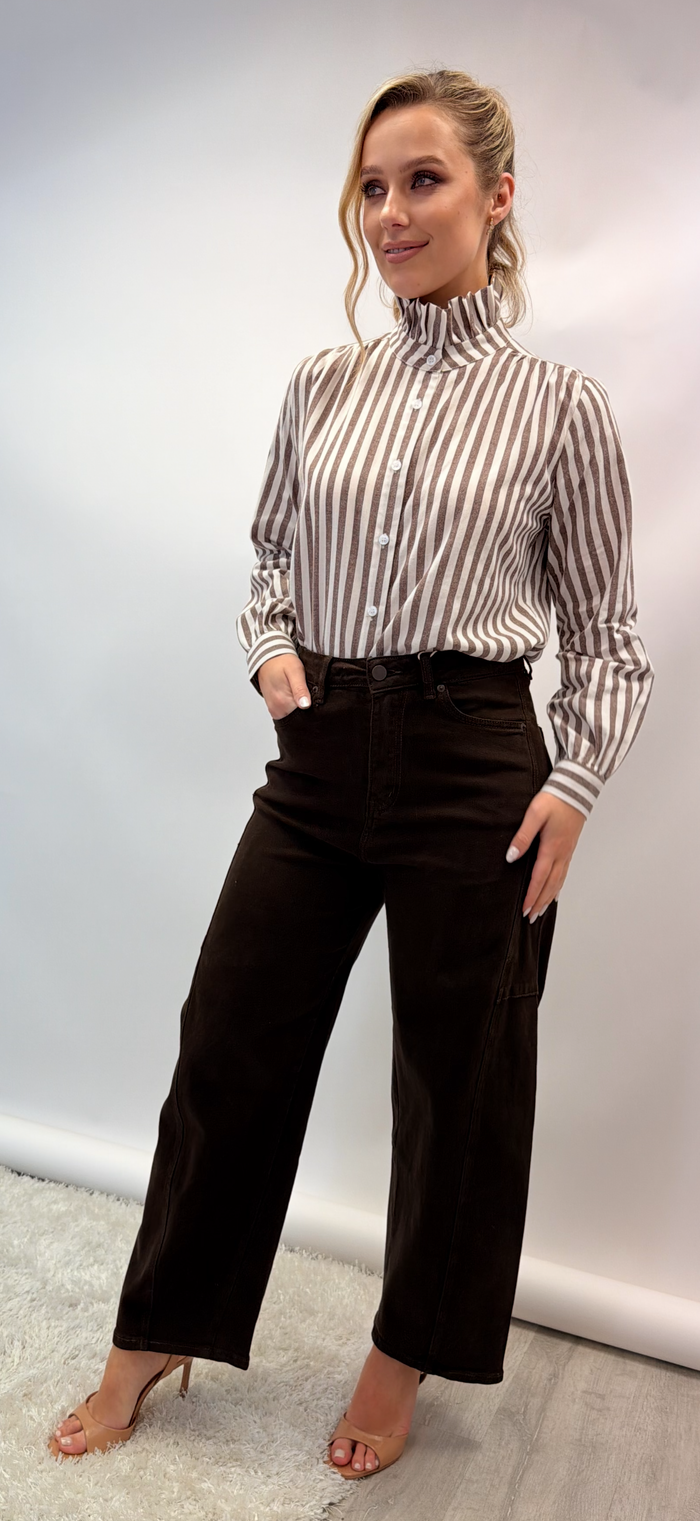 Brown Stripe Shirt