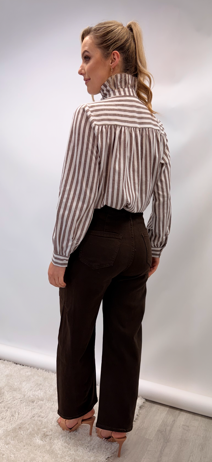 Brown Stripe Shirt