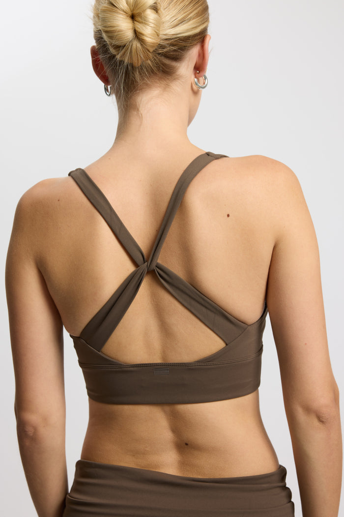 Rethinkit Butter Soft Sports Bra Seinna sports bra 3053 dark brown