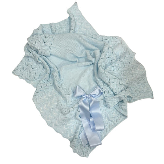 Calada Light Blue Knitted Blanket