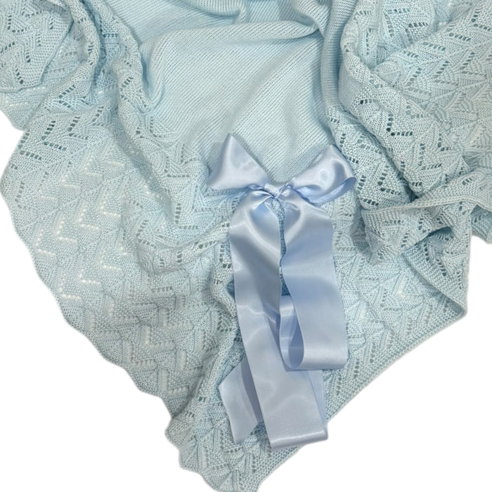 Calada Light Blue Knitted Blanket
