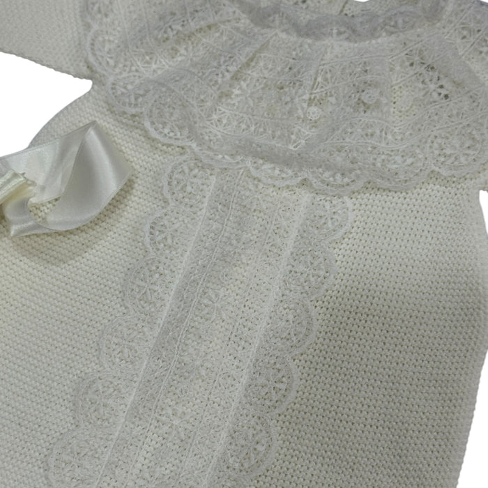 Camden Luxe Ivory Babygrow with Bonnet