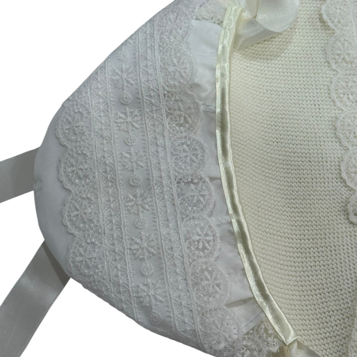 Camden Luxe Ivory Babygrow with Bonnet