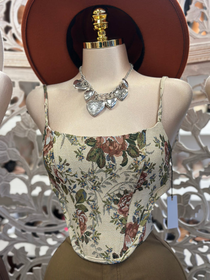 Cami Floral Corset- Estira, Stretchy