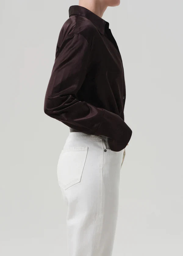 Camilia Shirt - Chocolate Dark Brown