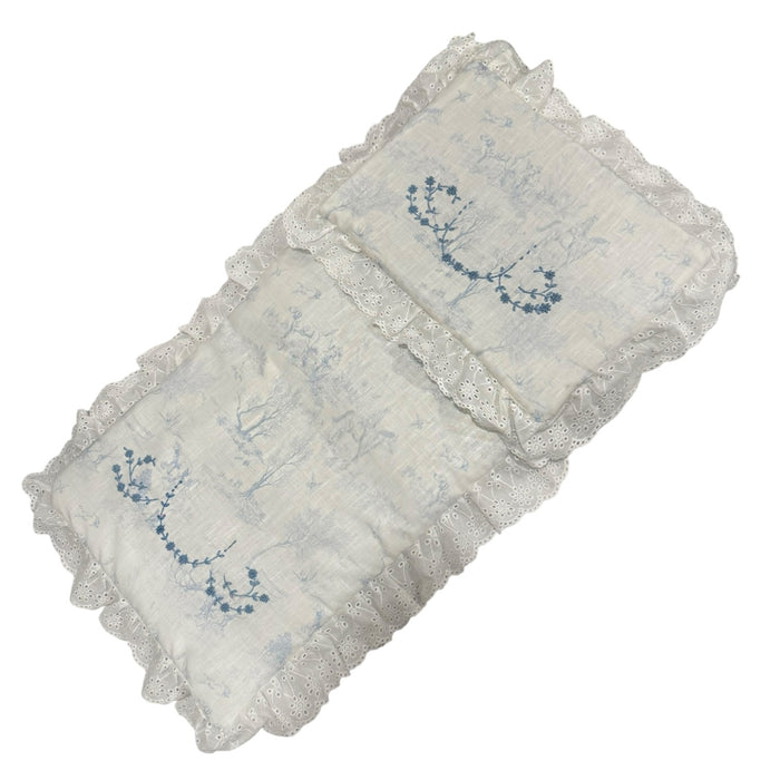 Camron Blue Toile de Jouy Bassinet Pad/Liner 2-piece set