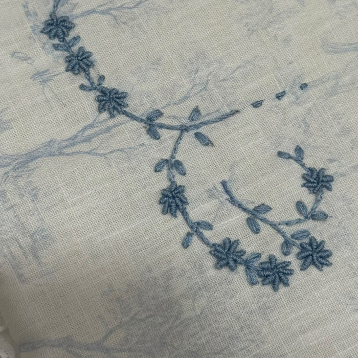 Camron Blue Toile de Jouy Bassinet Pad/Liner 2-piece set