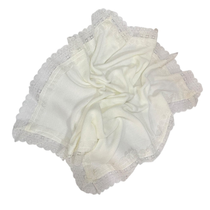 Candem Ivory Knitted Blanket