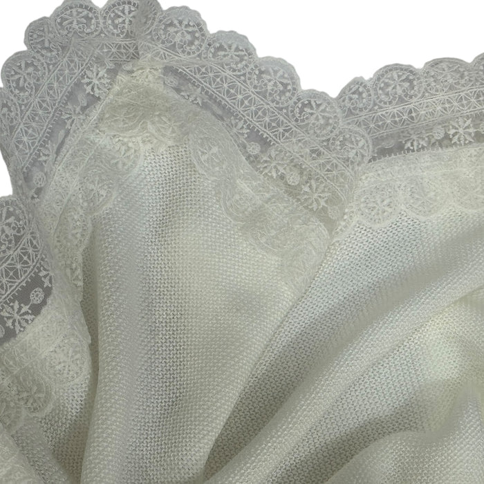 Candem Ivory Knitted Blanket