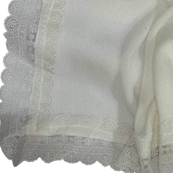 Candem Ivory Knitted Blanket