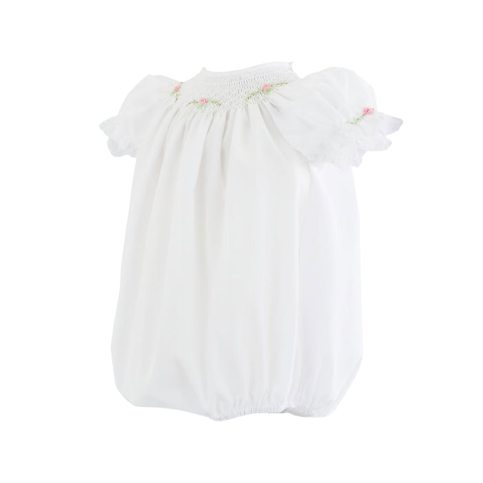 Candice White Handsmocked Bubble