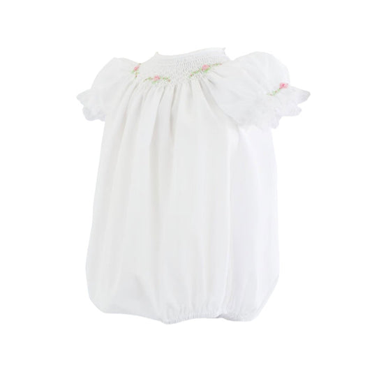 Candice White Handsmocked Bubble