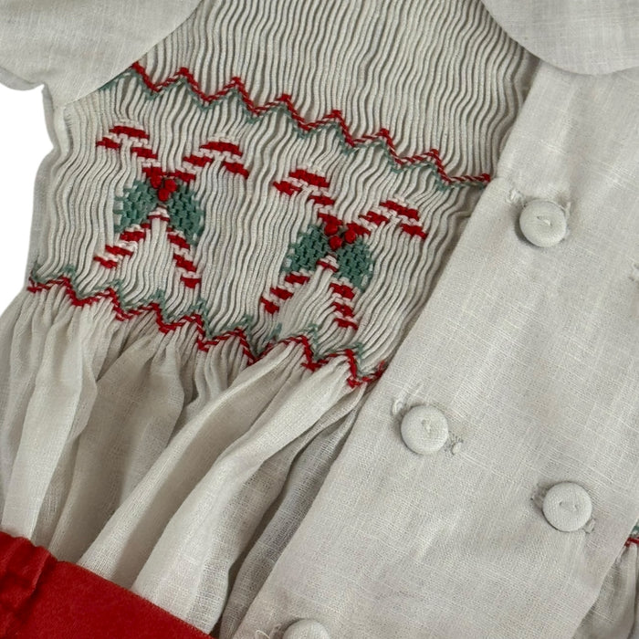 Candy Cane Handsmocked Boy Set