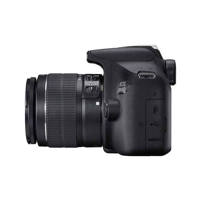 Canon EOS 2000D DSLR Camera and EF-S 18-55 mm f/3.5-5.6 IS II Lens - Black